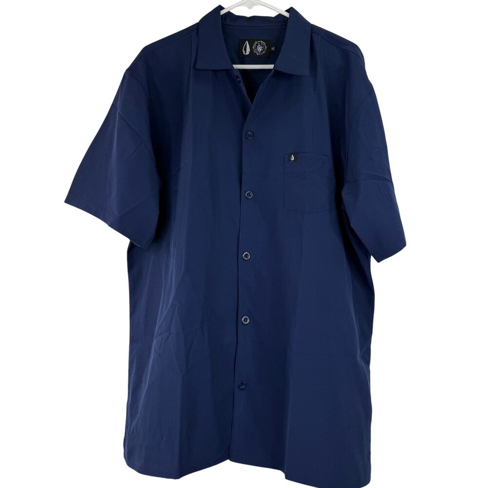TacHuntFish Men's Dark Blue Button Up Shirt NWOT Size XL